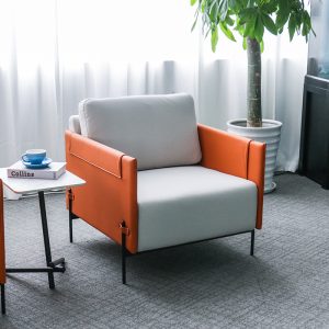 modern one seater fabric sofa