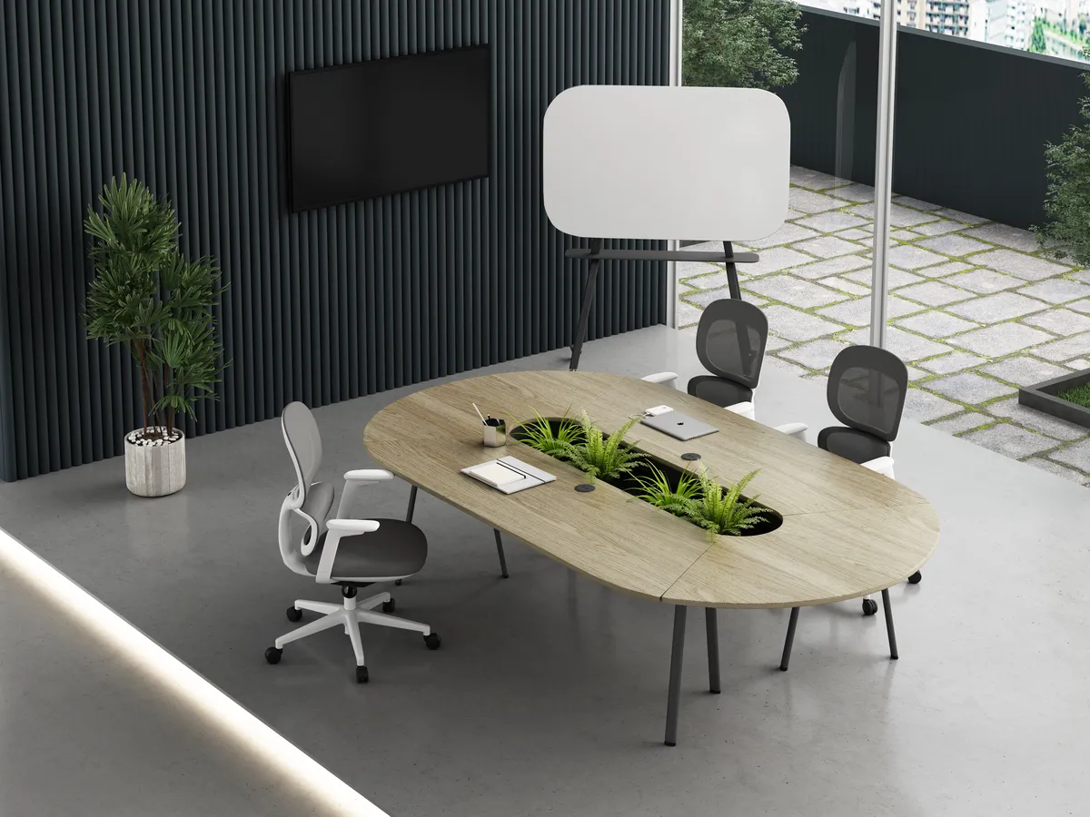 Linora B Oval Conference Table Scene Image 1